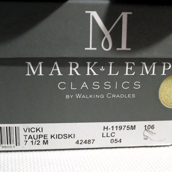 NIB Mark Lemp Classics by Walking Cradles "Vicki" Taupe Kidskin Pumps, 7.5M - Picture 4 of 9